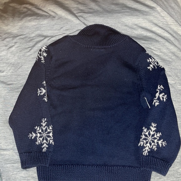 First Impressions Navy cardigan sweater with snowflakes size 24 months Christmas - Picture 5 of 5